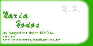 maria hodos business card